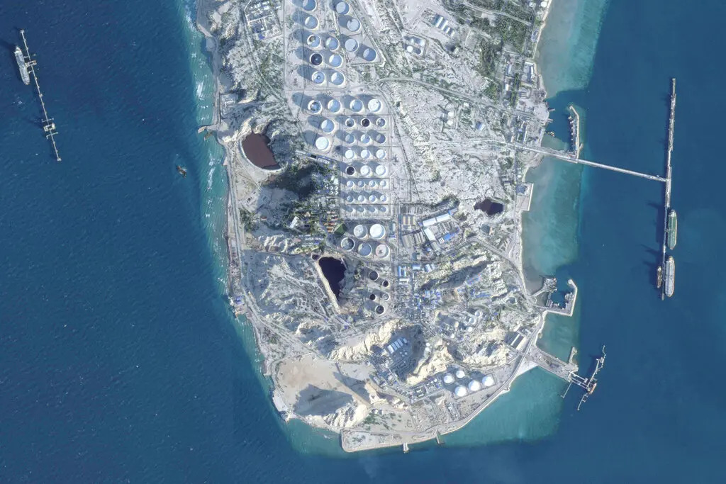 Kharg Island after significant bombing on March 13, 2026